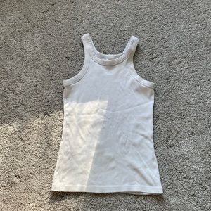 white muscle tank, womens, small, white, athletic